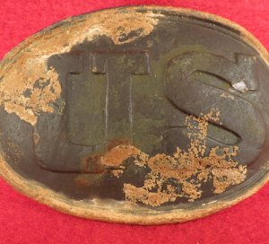 US Belt Buckle - Flat Bottom "U" - 15TH MASS.