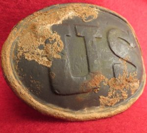 US Belt Buckle - Flat Bottom "U" - 15TH MASS.