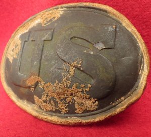 US Belt Buckle - Flat Bottom "U" - 15TH MASS.