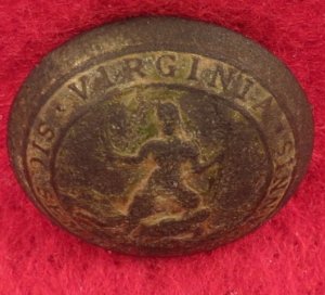 Pre-Civil War Virginia Militia Coat Button - "Soup Bowl"