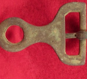 Confederate Isaacs Campbell Knapsack Buckle Portion 