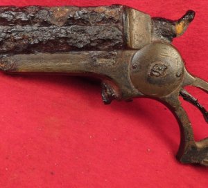 Excavated .32 Caliber Starr Four-Barrel Pepperbox Pistol - Second Model