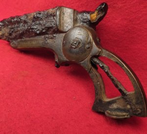 Excavated .32 Caliber Starr Four-Barrel Pepperbox Pistol - Second Model