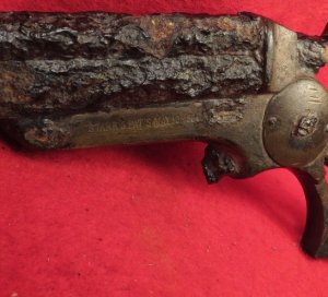 Excavated .32 Caliber Starr Four-Barrel Pepperbox Pistol - Second Model