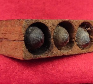 Cartridge Case with .36 Caliber Pistol Bullets