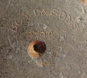 Eagle Plate - Stamped "BOYD & SONS / BOSTON"