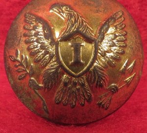 Federal Infantry Overcoat Button