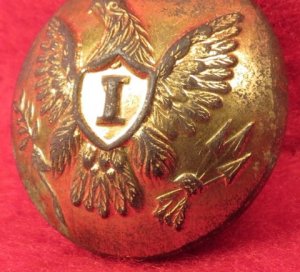 Federal Infantry Overcoat Button