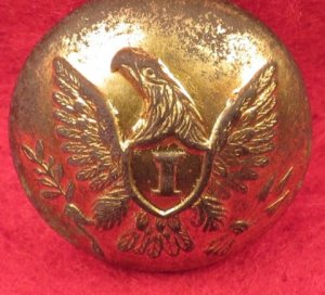 Federal Infantry Overcoat Button