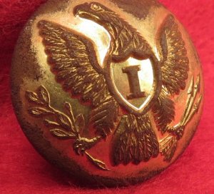 Federal Infantry Overcoat Button