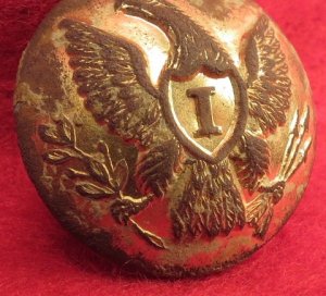 Federal Infantry Overcoat Button