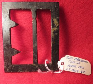 Confederate "Georgia" Frame Buckle - Thick, Heavy Type - Sydney G. Kerksis Collection