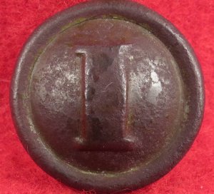 Confederate Western Theatre Puff "I" Infantry Button 