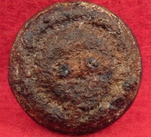 Confederate Western Theatre Puff "I" Infantry Button 