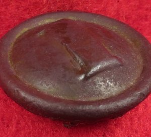 Confederate Western Theatre Puff "I" Infantry Button 