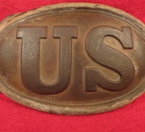 US Belt Buckle with Partial Belt Leather