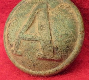 Confederate Artillery - Lined "A" Button