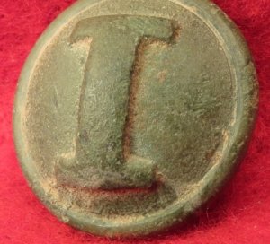 Confederate Infantry - Cast "I" Button - High Quality