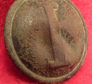 Confederate Infantry - Lined "I" Button