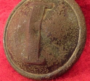 Confederate Infantry - Lined "I" Button