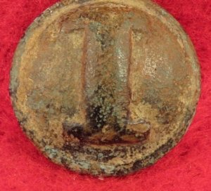 Confederate Infantry - Cast "I" Button