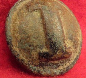 Confederate Infantry - Cast "I" Button