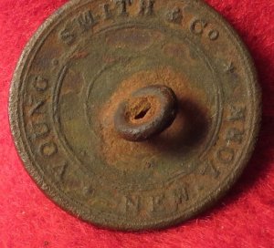 Virginia State Seal Militia Button