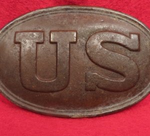 US Belt Buckle with Partial Belt Leather