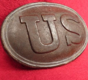 US Belt Buckle with Partial Belt Leather