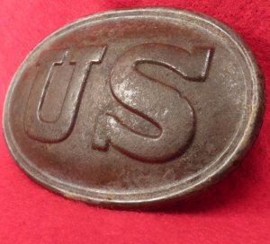 US Belt Buckle with Partial Belt Leather