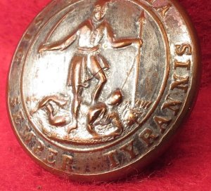 Virginia State Seal Coat Button