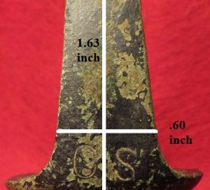 Confederate Brass Firearm Butt Plate - Marked "CS" - Enfield Pattern