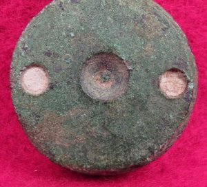 Brass Under Plug for Confederate Bormann Time Fuzed Artillery Shell