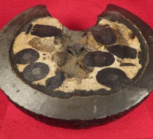 12 Pounder Cannonball Case-Shot Half for use w/ Rare Wright Time Fuze