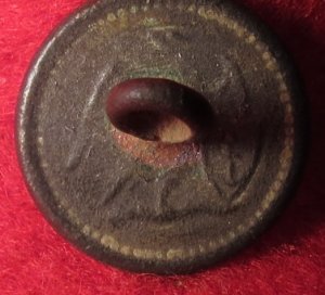 Flat Cuff Button - Eagle with Anchor in Shield Backmark