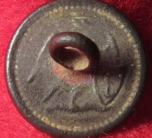 Flat Cuff Button - Eagle with Anchor in Shield Backmark