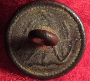 Flat Cuff Button - Eagle with Anchor in Shield Backmark