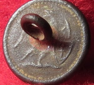 Flat Cuff Button - Eagle with Anchor in Shield Backmark