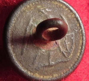 Flat Cuff Button - Eagle with Anchor in Shield Backmark