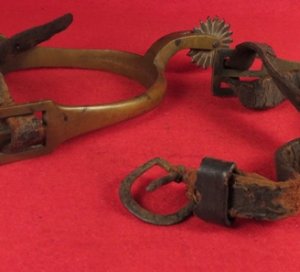 Pair of Spurs with Straps