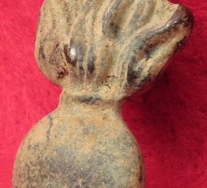 Cape Pin/Watch Fob - "Flaming Bomb" 