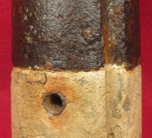 Unfired Type Two 3-inch Hotchkiss Shell with Percussion Fuze - Unusual Rare Find