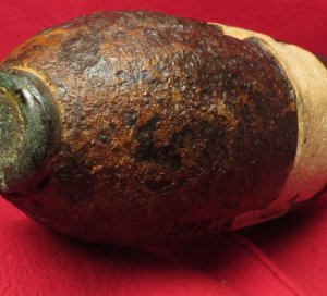 Unfired Type Two 3-inch Hotchkiss Shell with Percussion Fuze - Unusual Rare Find