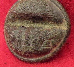 Georgia State Seal Coat Button - STRUCK!