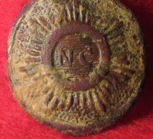 North Carolina Sunburst Button