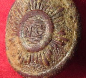 North Carolina Sunburst Button