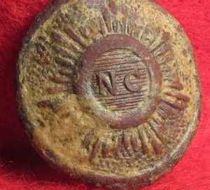 North Carolina Sunburst Button