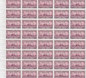 Sherman, Sheridan and Grant - 3 ¢ Stamps - Sheet of 50 - Issued 1937