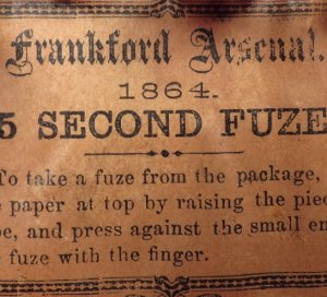 1864 Frankfort Arsenal Fuze Pack