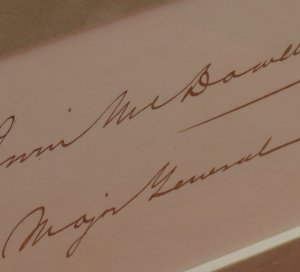 General Irvin McDowell - Framed Image & Signature